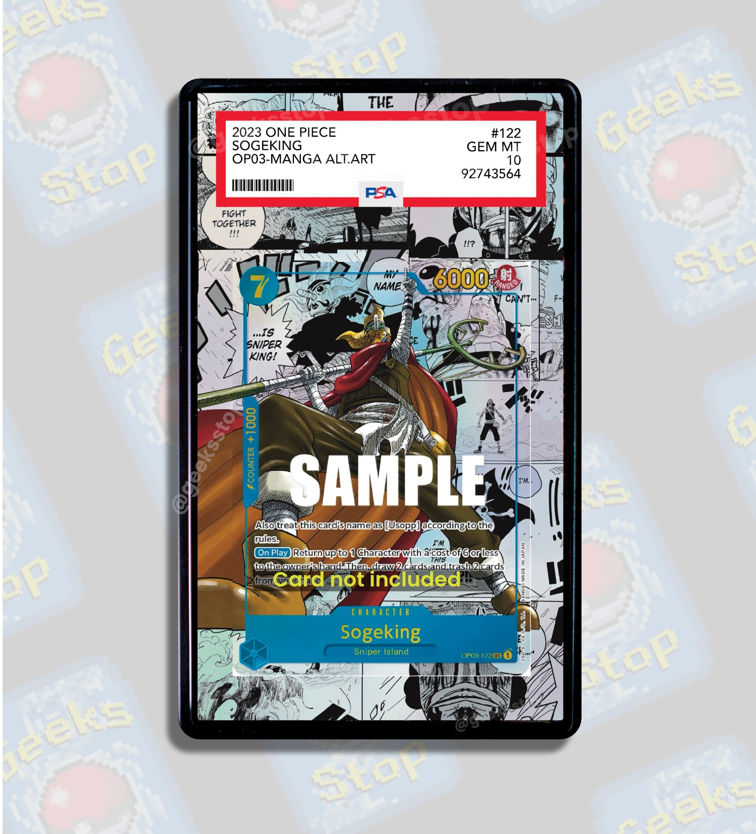 Sogeking Manga PSA CGC Beckett | Extended Art Dislay Case for One Piece Card