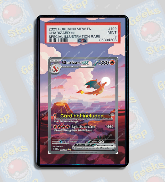 Charizard ex SIR PSA TAG Beckett | Display Case Extended Art for Pokemon Card