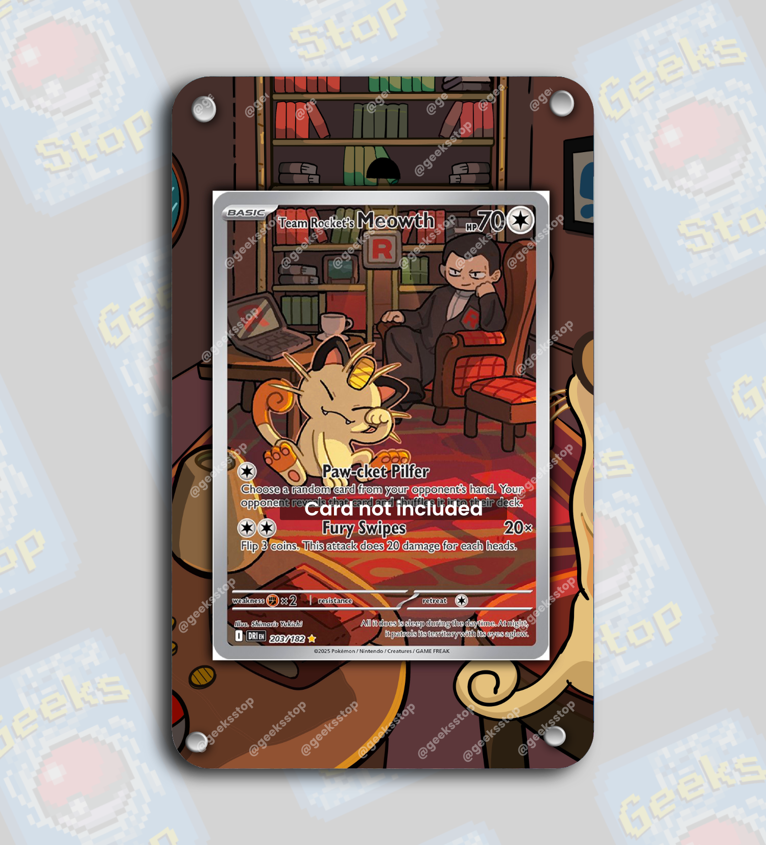 Meowth AR | Extended Art Display Case for Pokemon Card
