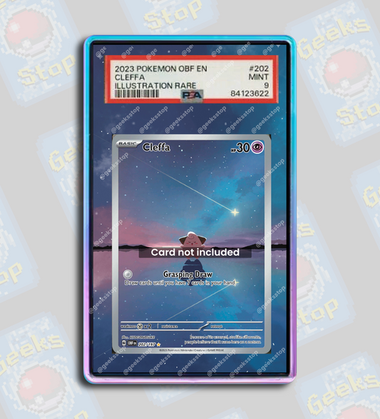 Cleffa AR PSA TAG Beckett | Extended Art Display Case for Pokemon Card