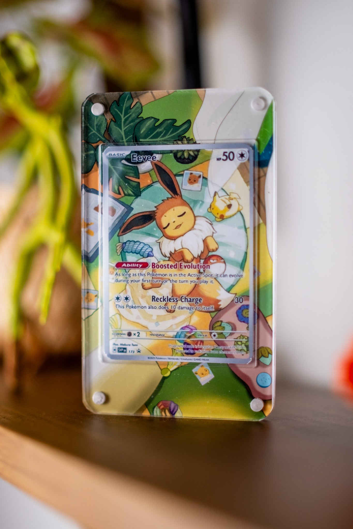 Eevee Promo Prismatic Evolutions | Extended Art Display for Pokemon Card