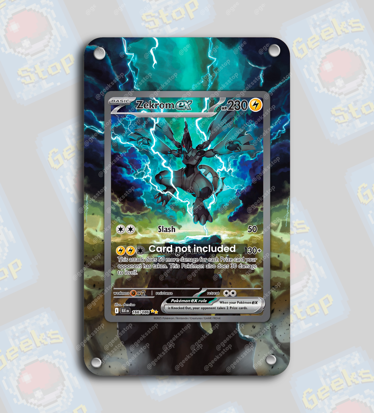 Zekrom ex SAR | Extended Art Display Case for Pokemon Card – GeeksStop Zekrom ex SAR | Extended Art Display Case for Pokemon Card – GeeksStop
