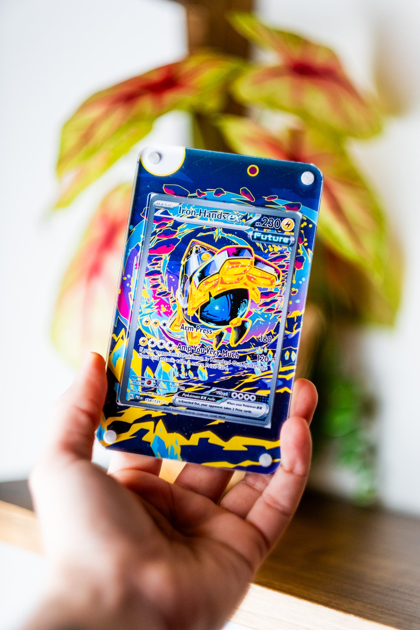 Iron Hands ex SAR Prismatic Evolutions | Extended Art Display for Pokemon Card
