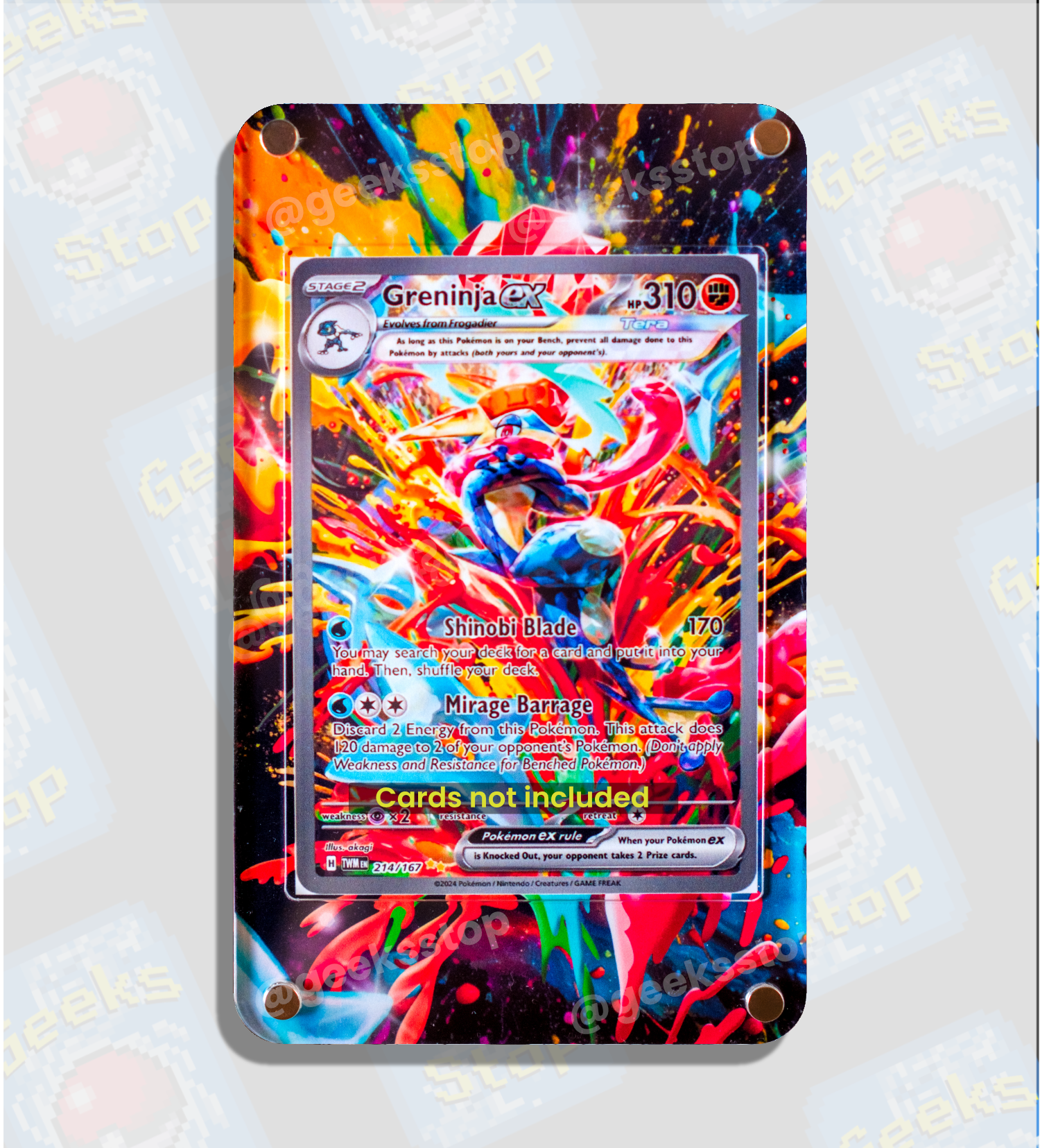Greninja ex SIR Extended Art Display Case for Pokmon Card GeeksStop Greninja ex SIR Extended Art Display Case for Pokmon Card GeeksStop