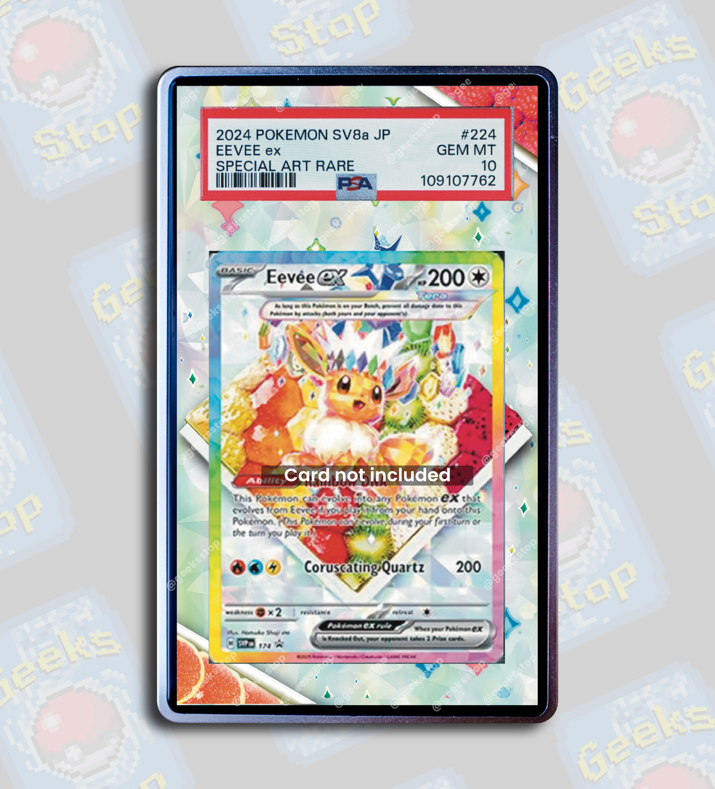 Eevee ex SPC Promo PSA TABG Beckett | Extended Art Display Case for Pokémon TCG
