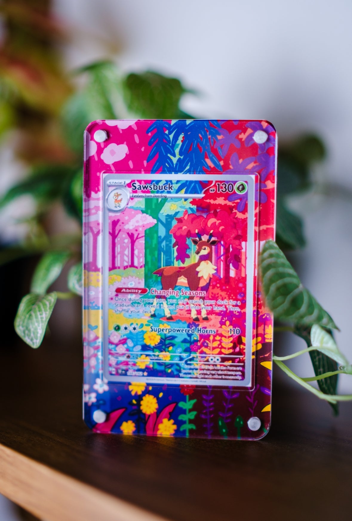 Sawsbuck Illustration Rare | Card Display Case Extended Art for Pokemon Card