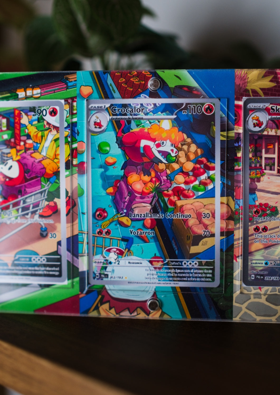 Fuecoco Crocalor Skeledirge ex Illustration Rare | Card Display Case Extended Art for Pokemon Card