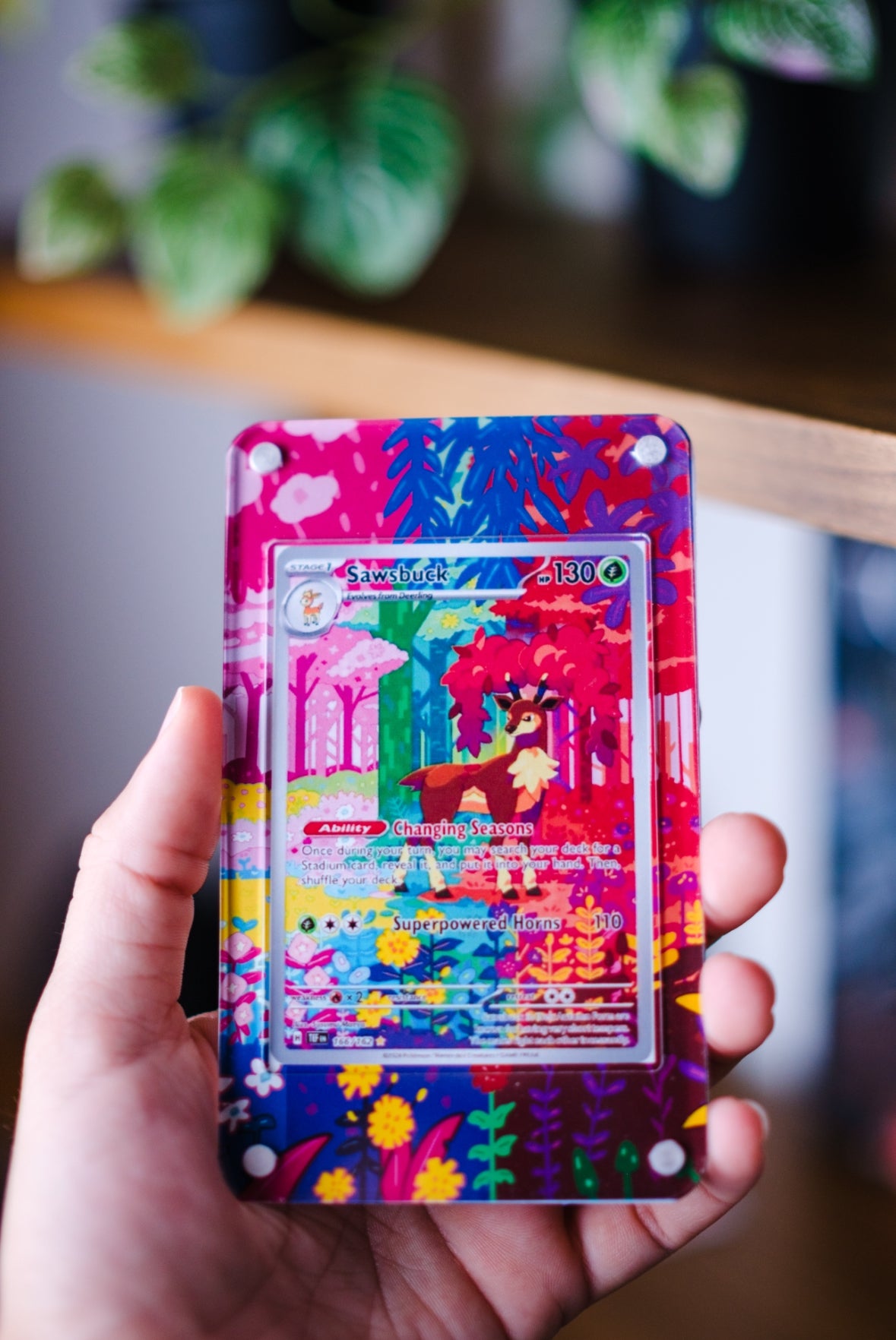 Sawsbuck Illustration Rare | Card Display Case Extended Art for Pokemon Card