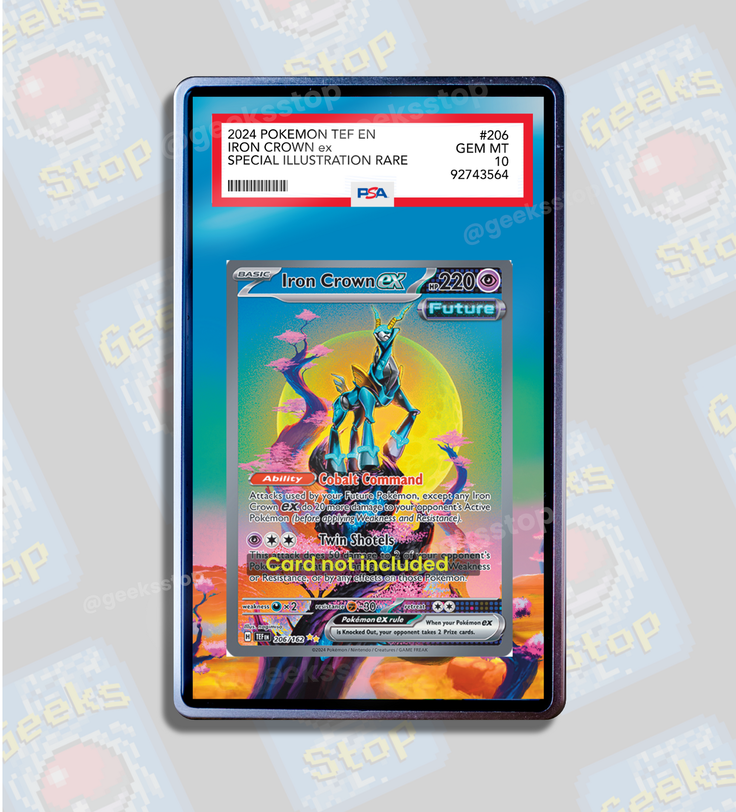 Iron Crown ex PSA CGC Beckett | Display Case Extended Art for Pokemon Card