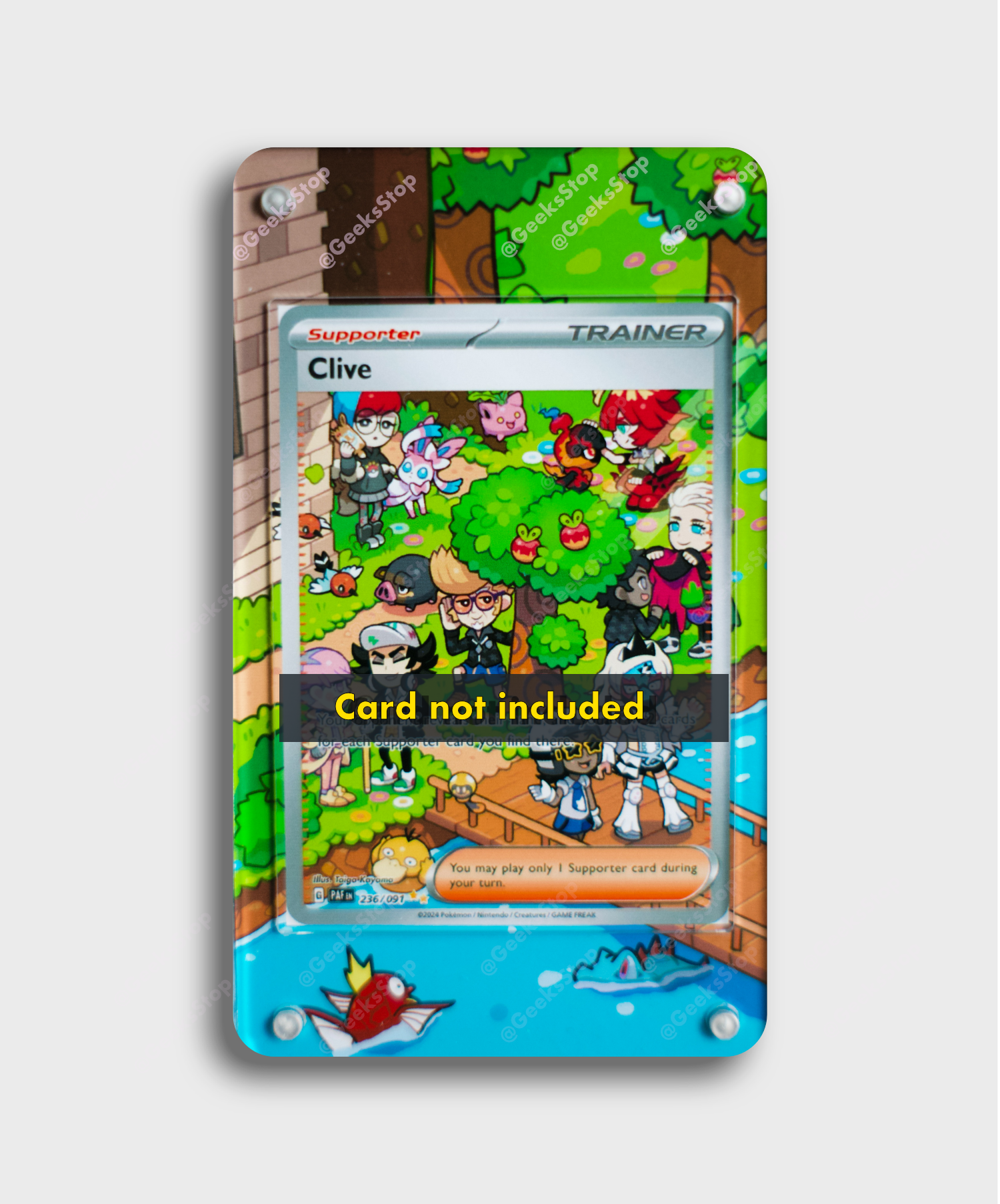 Clive SIR 236/091 Extended Art Custom Pokemon Card Display Case GeeksStop Clive SIR 236/091 Extended Art Custom Pokemon Card Display Case GeeksStop