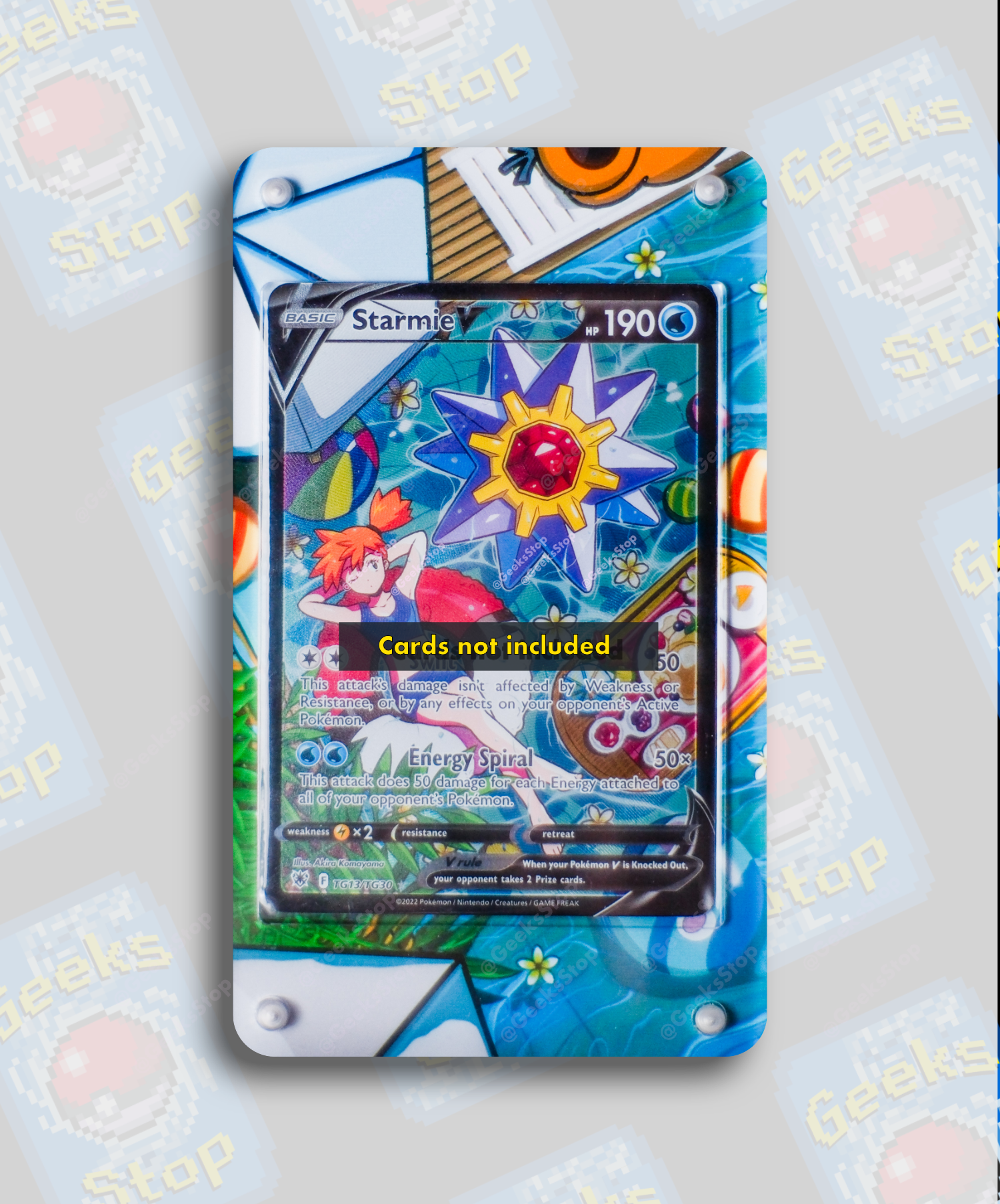 Starmie V TG13 | Card Display Case Extended Art for Pokemon Card GeeksStop Starmie V TG13 | Card Display Case Extended Art for Pokemon Card GeeksStop