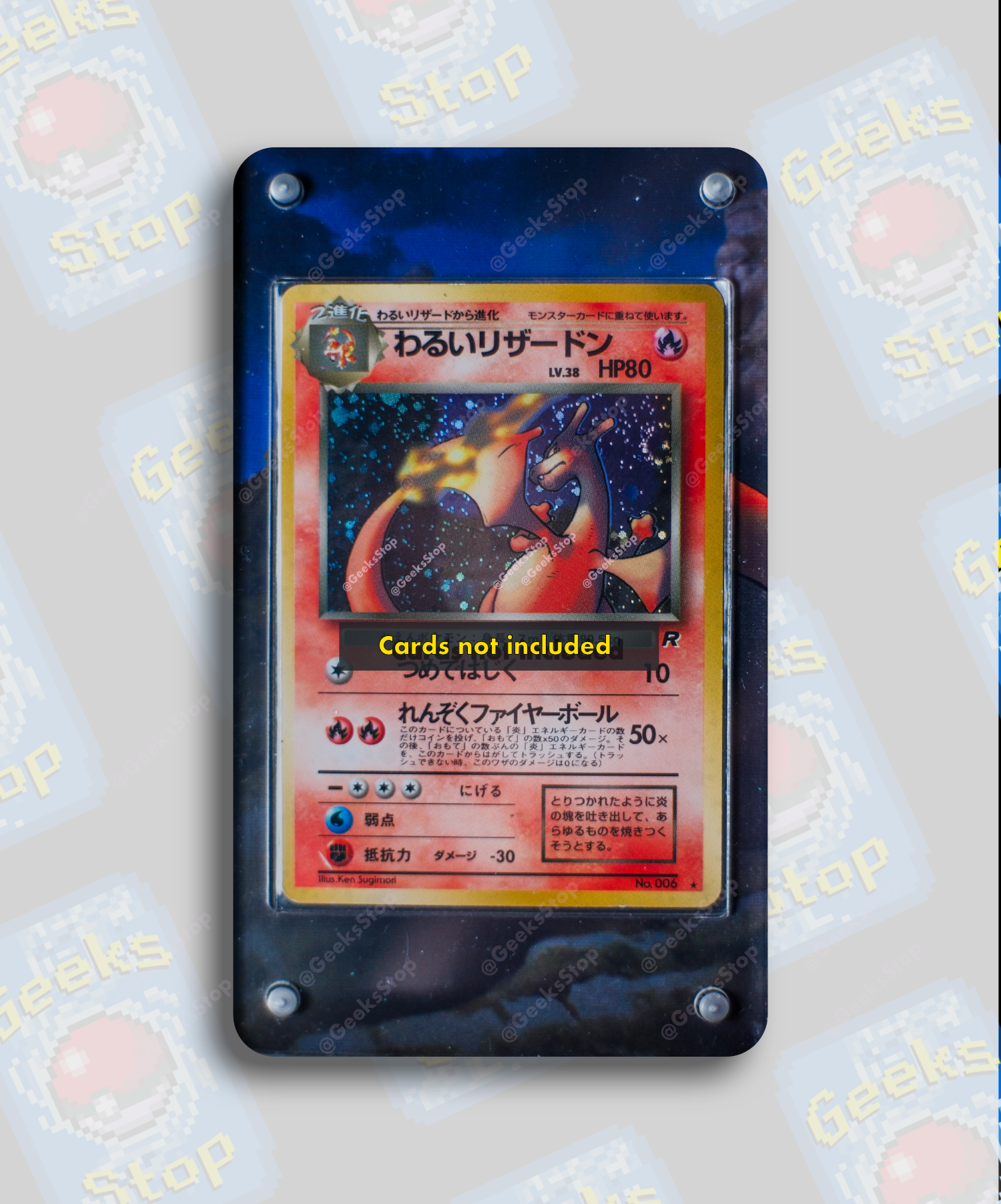 Dark Charizard Rare Custom Pokmon Card Display Case GeeksStop Dark Charizard Rare Custom Pokmon Card Display Case GeeksStop