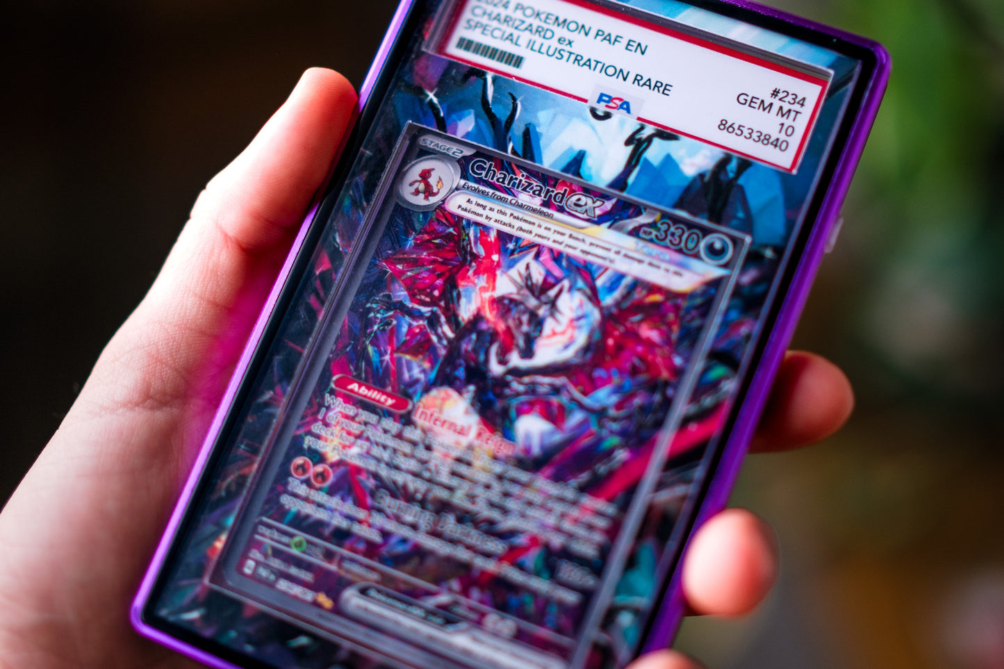 Charizard ex SIR | PSA CGC Beckett Display Case Extended Art for Pokemon Card
