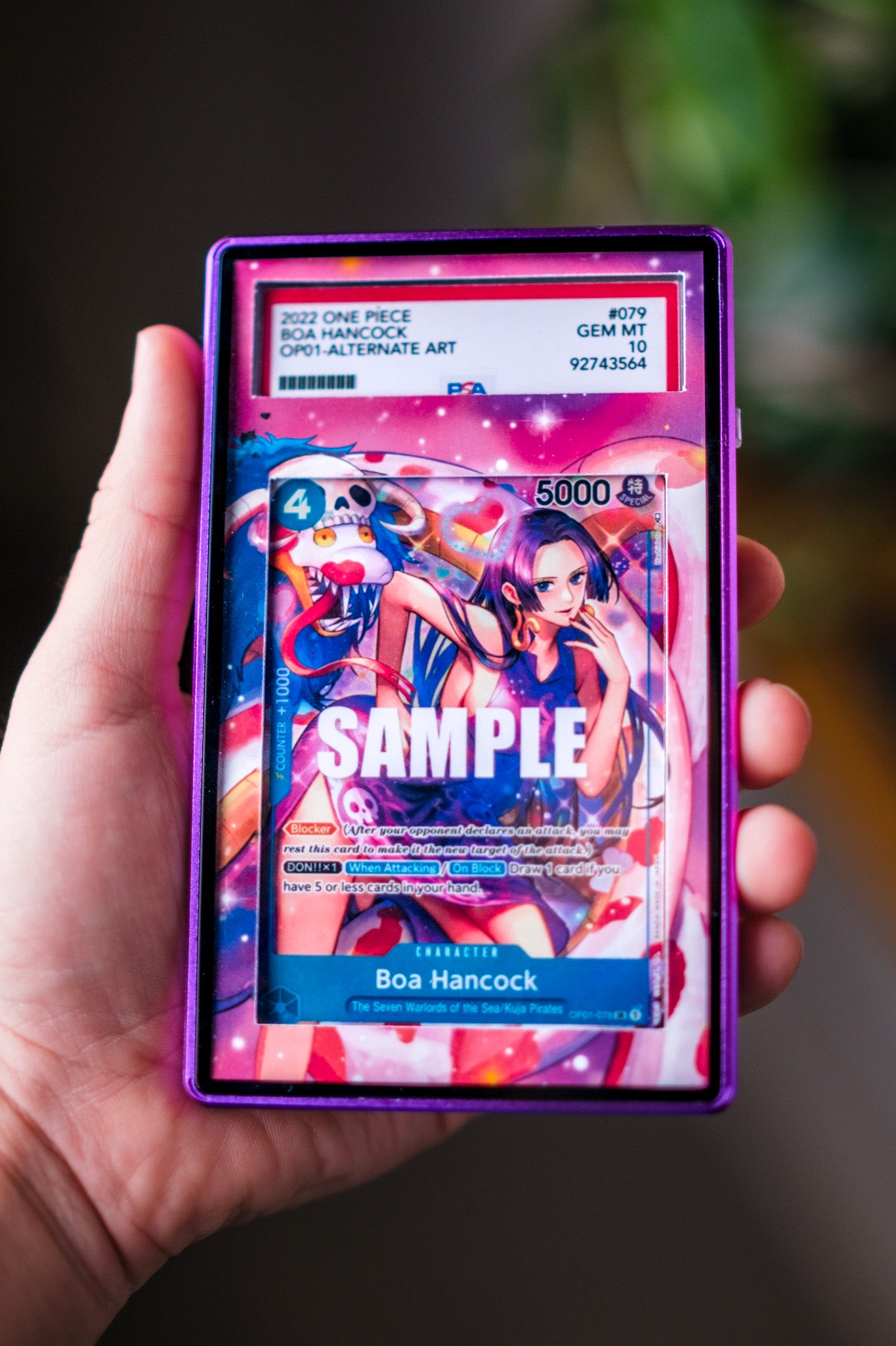 Boa Hancock SR OP01-078 | PSA CGC Beckett Display Case Extended Art for One Piece Card