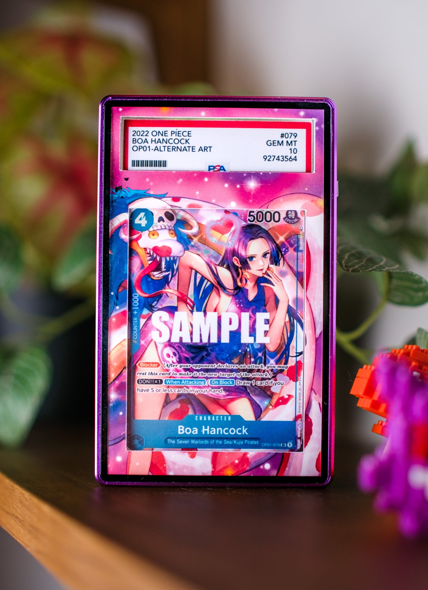 Boa Hancock SR OP01-078 | PSA CGC Beckett Display Case Extended Art for One Piece Card