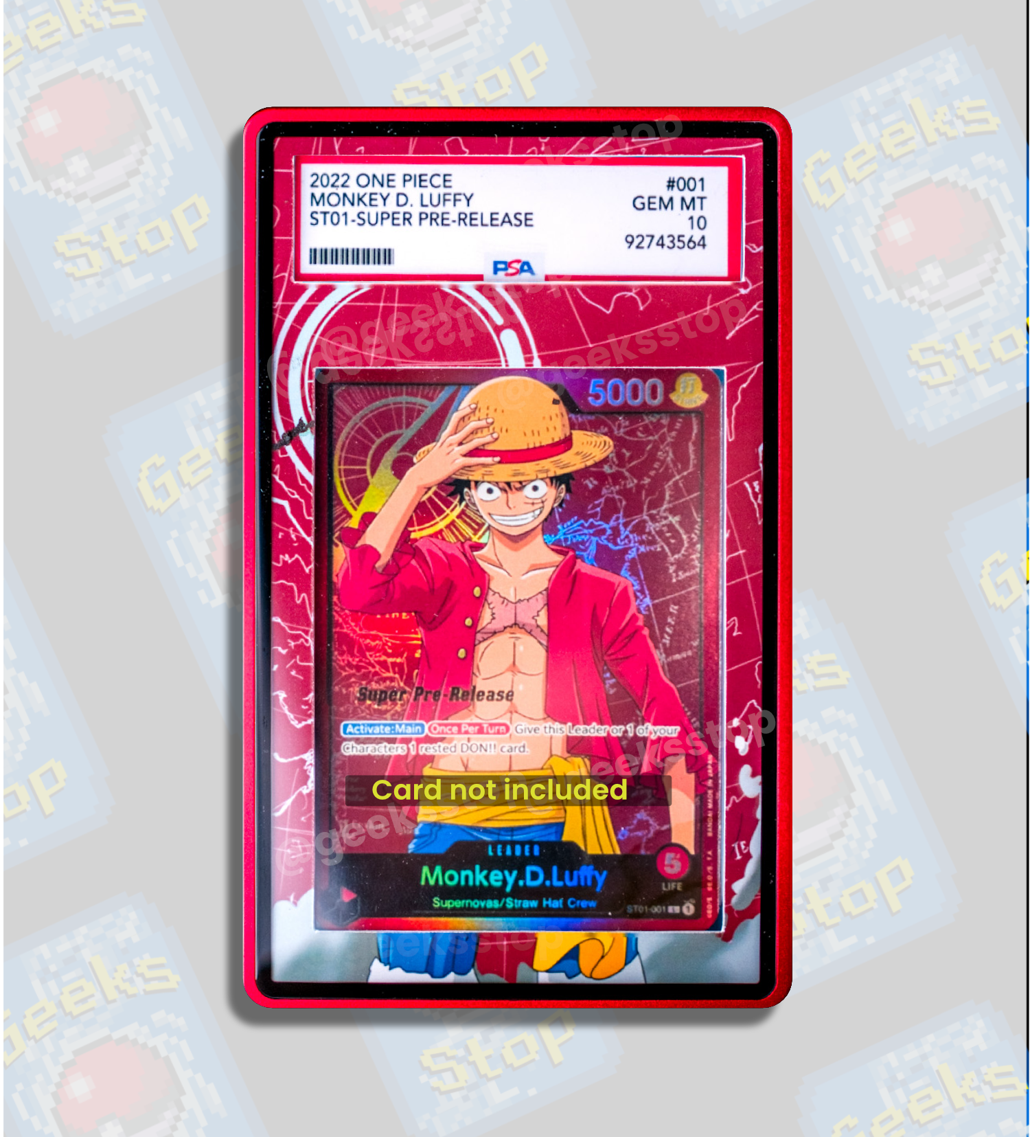 Monkey D Luffy ST01 Pre-Release PSA CGC Beckett | Display Case Extended Art for One Piece Card