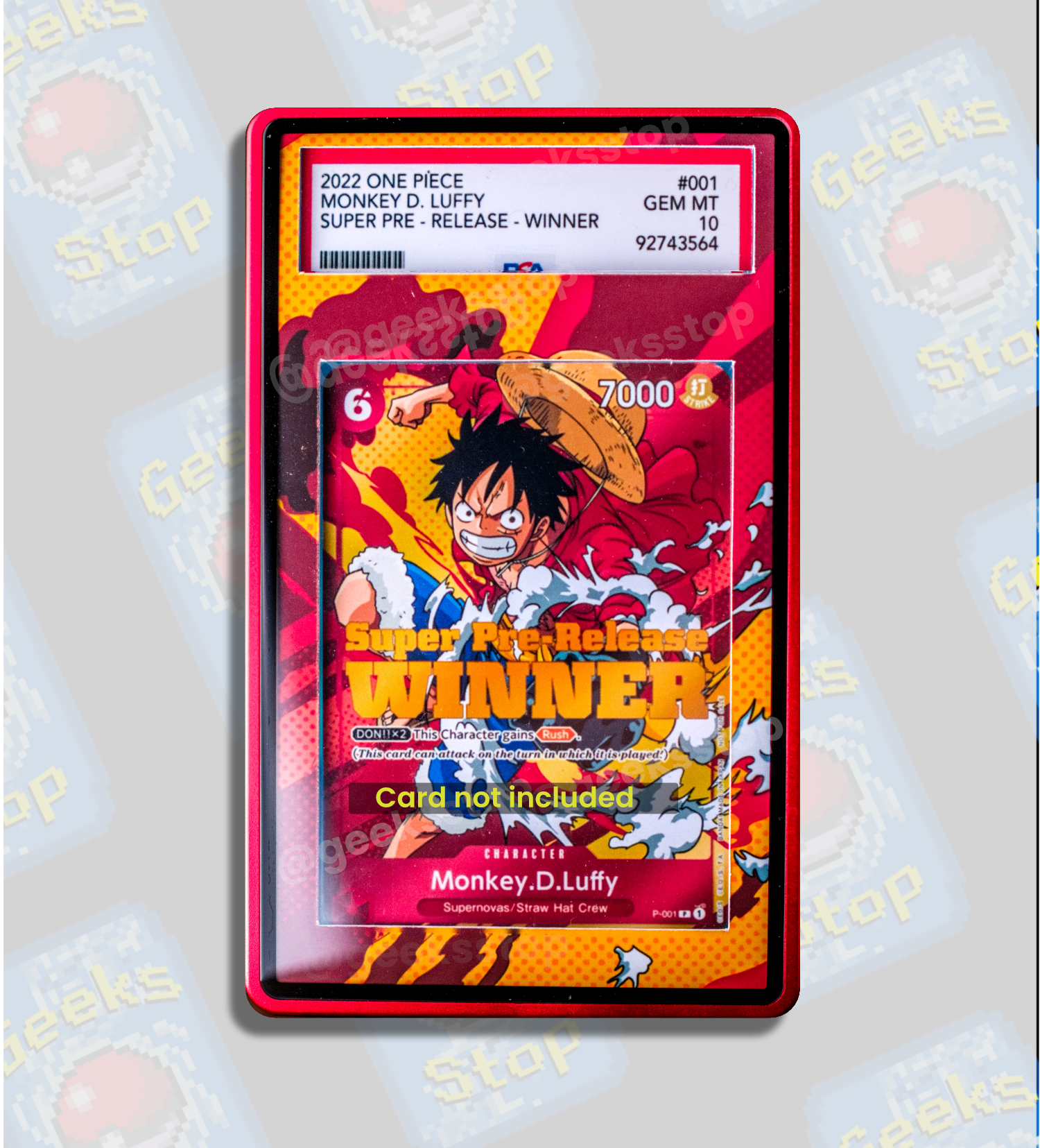 Monkey D Luffy Super Pre-Release Winner PSA CGC Beckett | Display Case Extended Art for One Piece Card