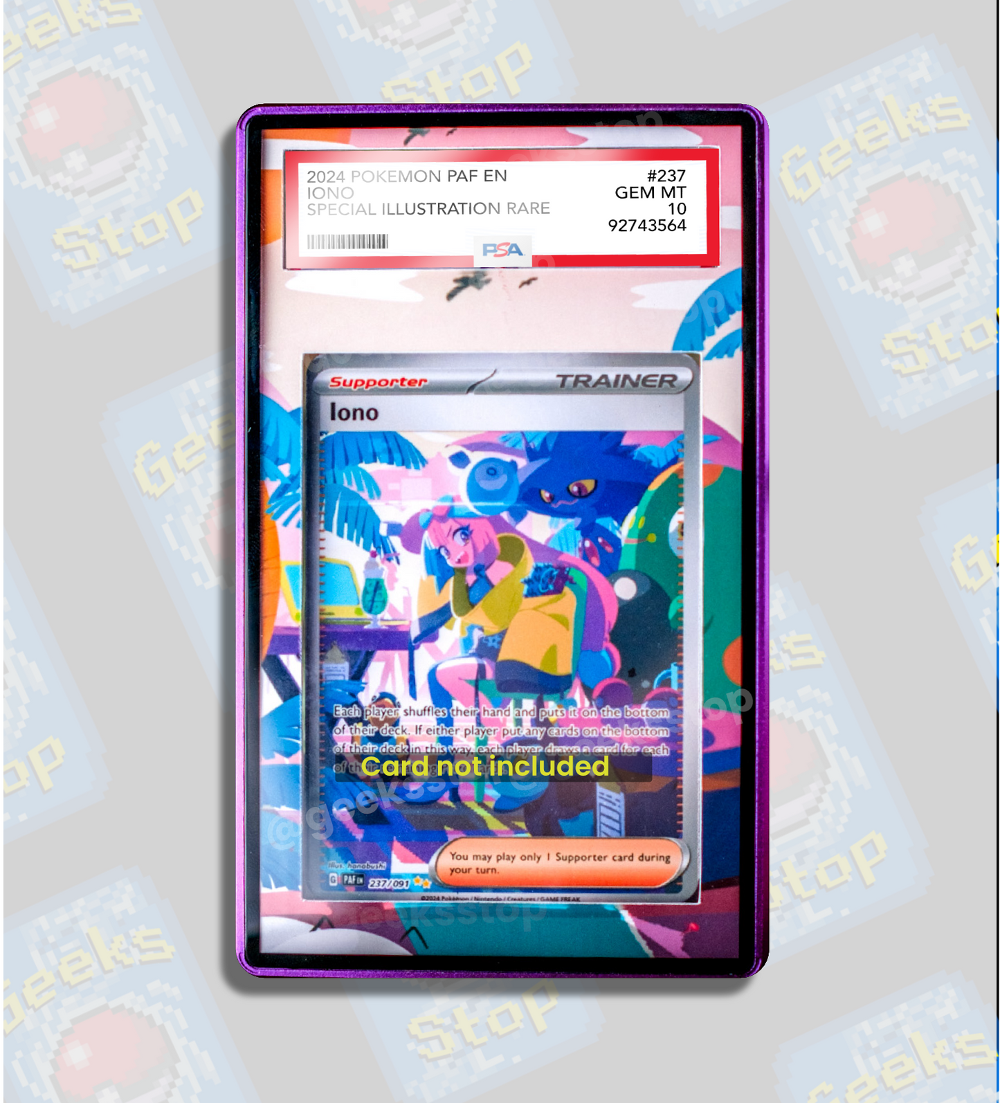 Iono SIR PSA CGC Beckett | Display Case Extended Art for Pokemon Card