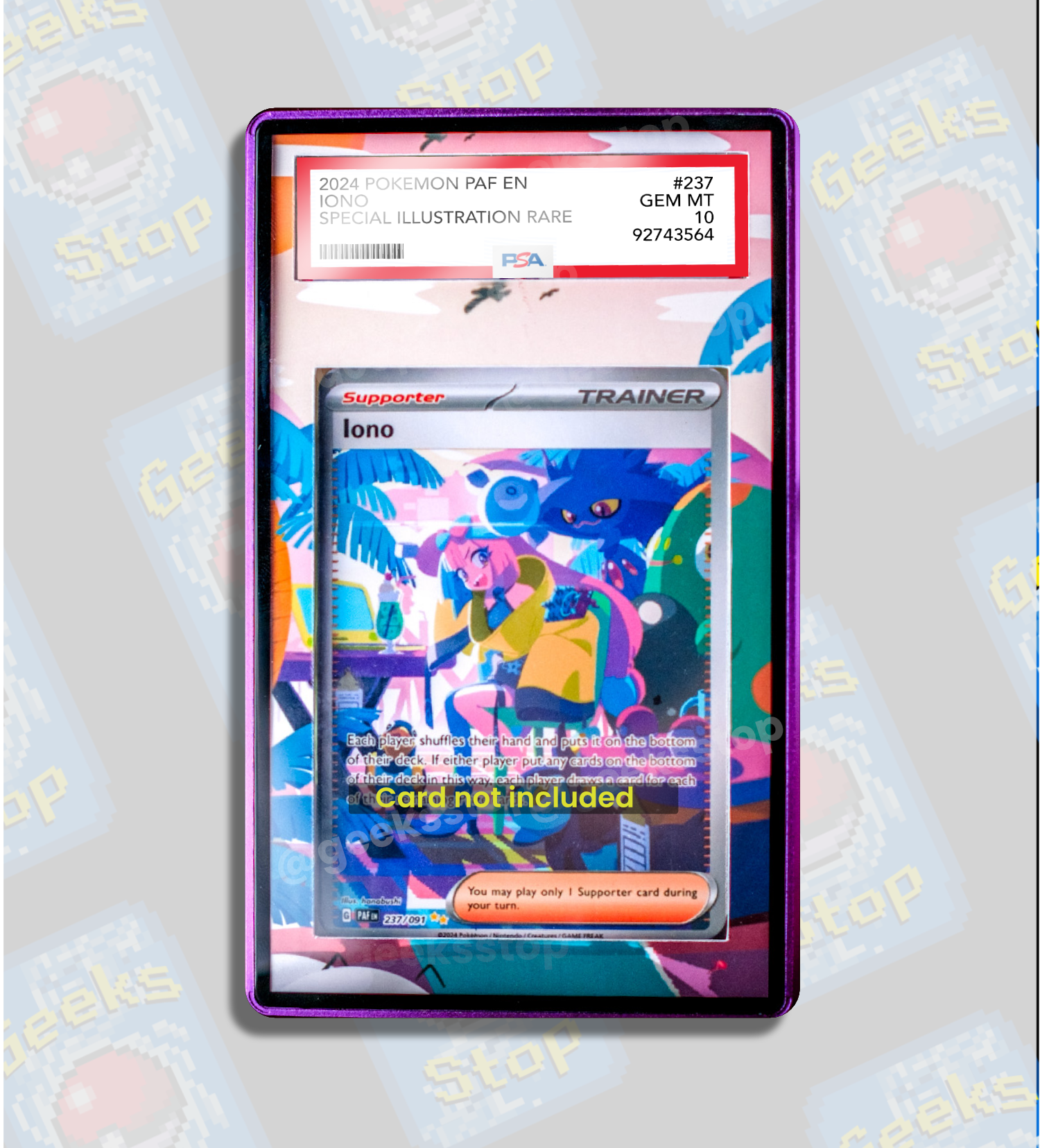 Iono SIR PSA CGC Beckett | Display Case Extended Art for Pokemon Card