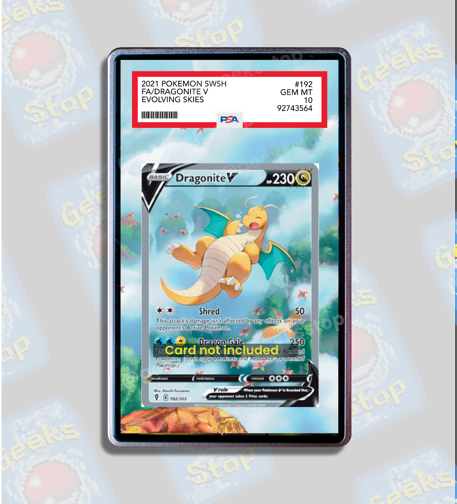 Dragonite V Alt Art PSA CGC Beckett | Display Case Extended Art for Graded Pokemon Slab