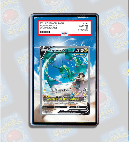 Rayquaza V Alt Art PSA CGC Beckett | Display Case Extended Art for Graded Pokemon Slab