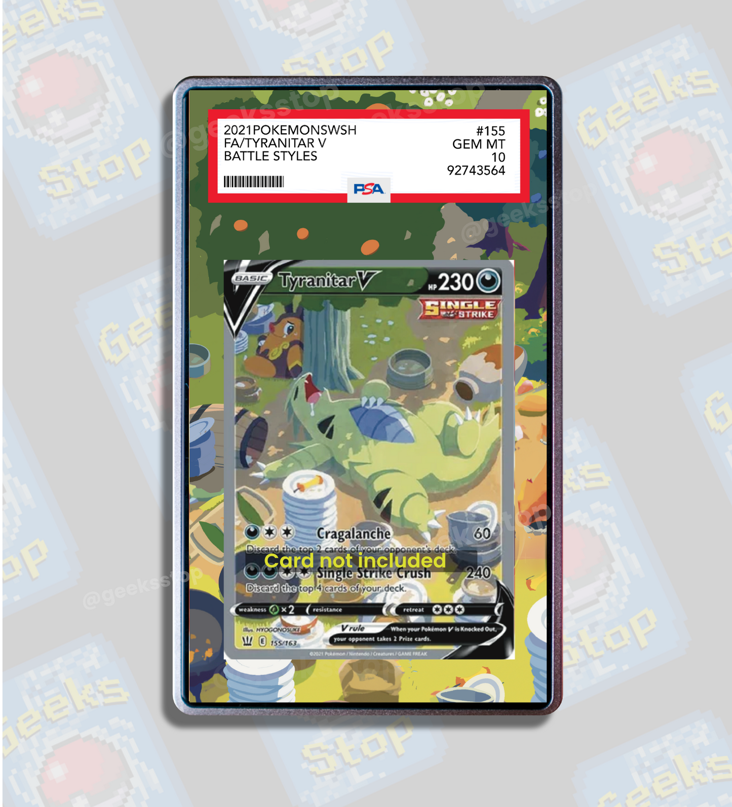 Tyranitar V Alt Art PSA CGC Beckett | Display Case Extended Art for Pokemon Card