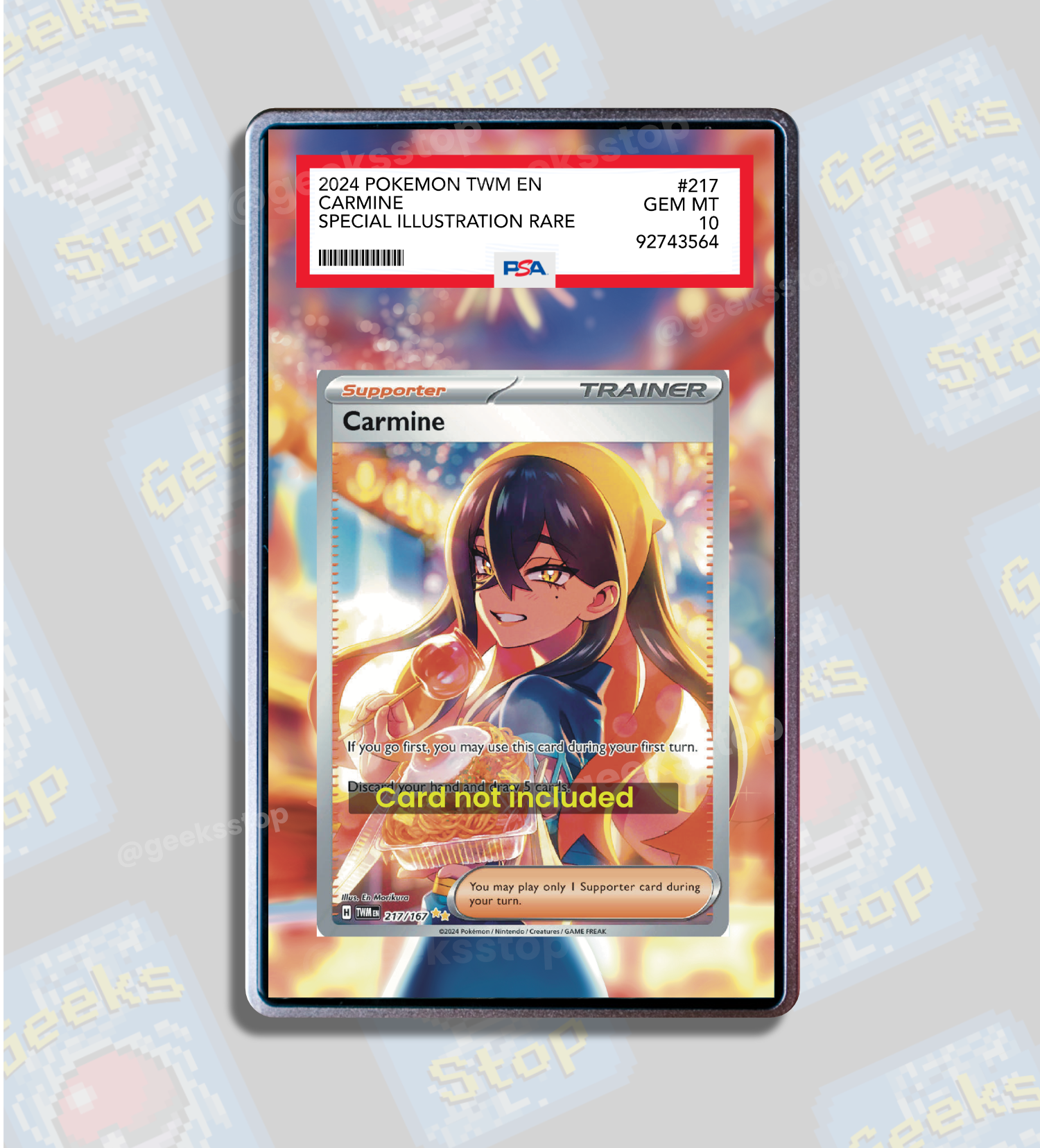 Carmine SIR PSA CGC Beckett | Display Case Extended Art for Pokemon Ca GeeksStop Carmine SIR PSA CGC Beckett | Display Case Extended Art for Pokemon Ca GeeksStop