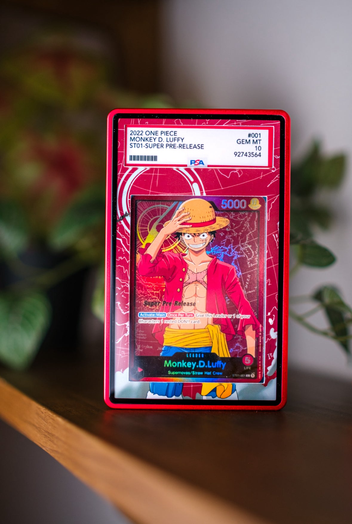 Monkey D Luffy ST01 Pre-Release PSA CGC Beckett | Display Case Extended Art for One Piece Card