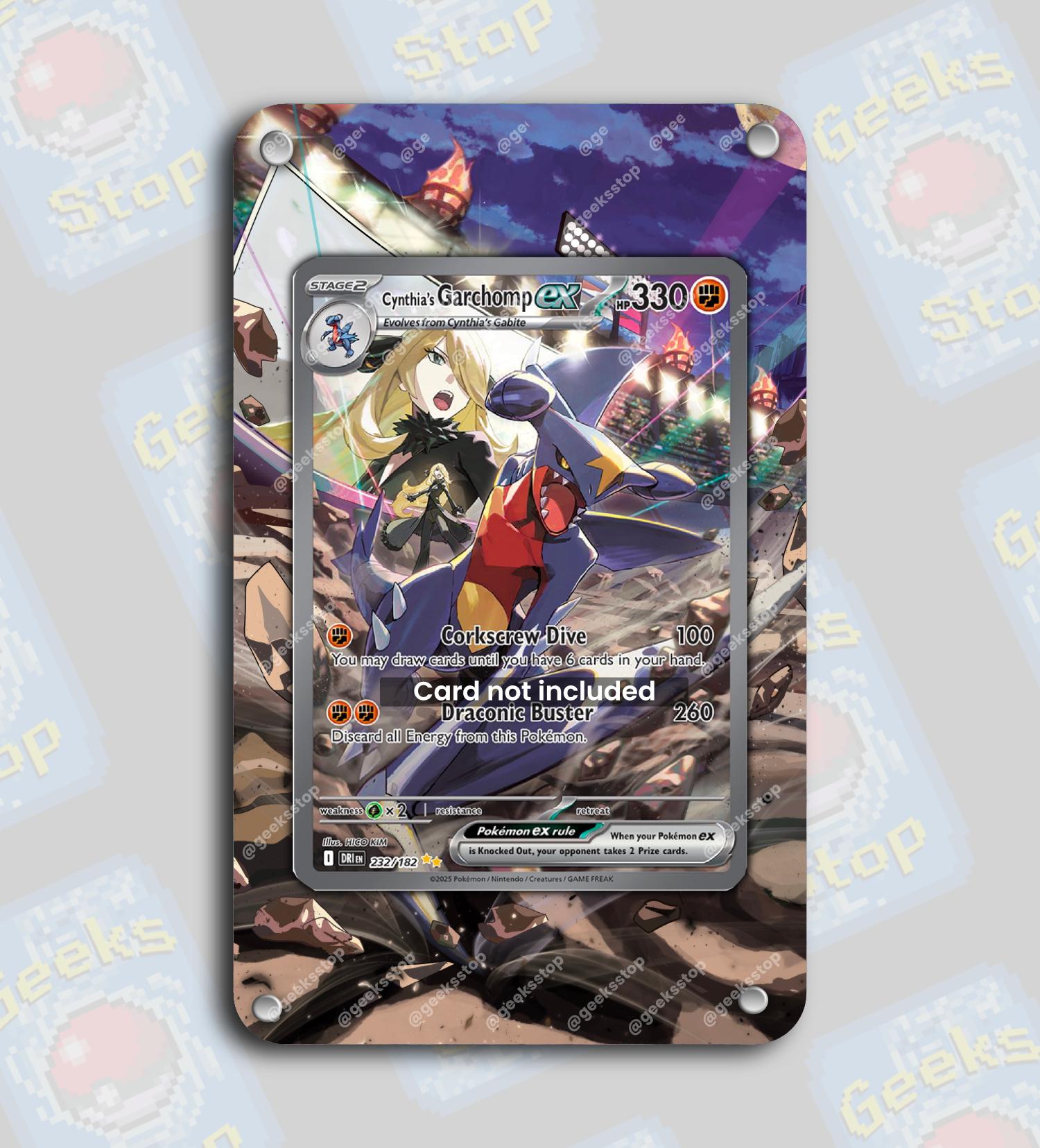 Cynthia's Garchomp ex SAR | Extended Art Display Case for Pokemon Dest GeeksStop Cynthia's Garchomp ex SAR | Extended Art Display Case for Pokemon Dest GeeksStop