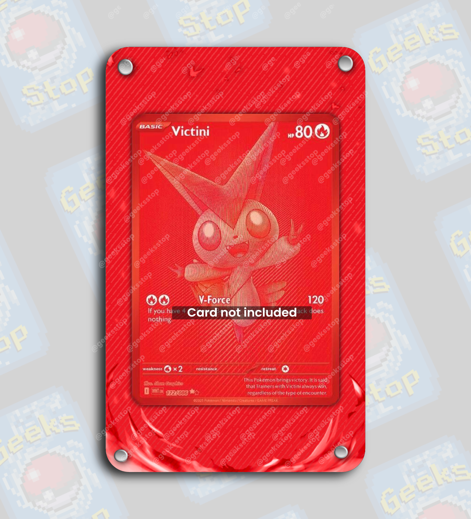Victini ex BWR | Extended Art Display Case for Pokemon Card GeeksStop Victini ex BWR | Extended Art Display Case for Pokemon Card GeeksStop
