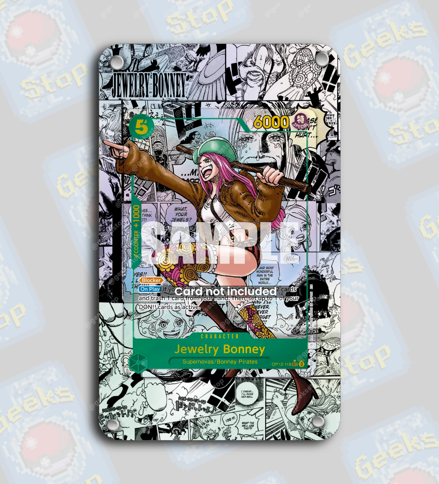 Jewelry Bonney OP12 Manga | Extended Art Display Case for One Piece Card