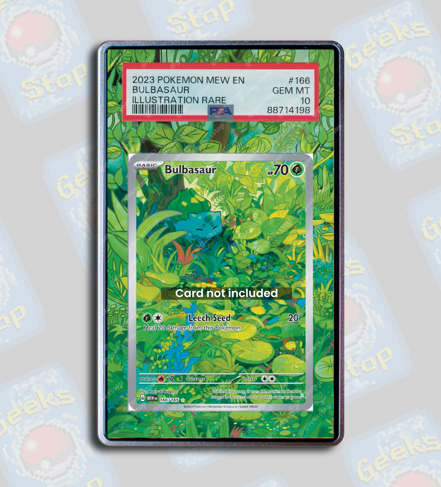 Bulbasaur 151 PSA TAG Beckett | Extended Art Display Case for Pokemon Card