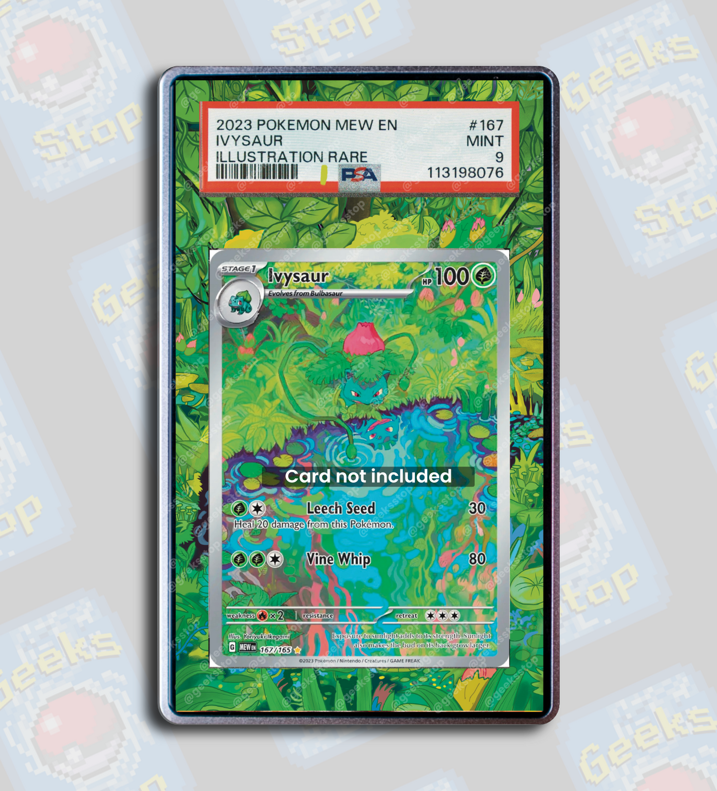 Ivysaur 151 PSA TAG Beckett | Extended Art Display Case for Pokemon Card