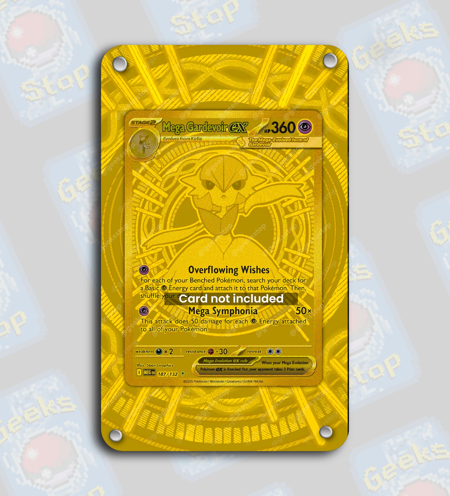 Mega Gardevoir ex Gold Hyper Rare | Extended Art Display Case for Poke GeeksStop Mega Gardevoir ex Gold Hyper Rare | Extended Art Display Case for Poke GeeksStop