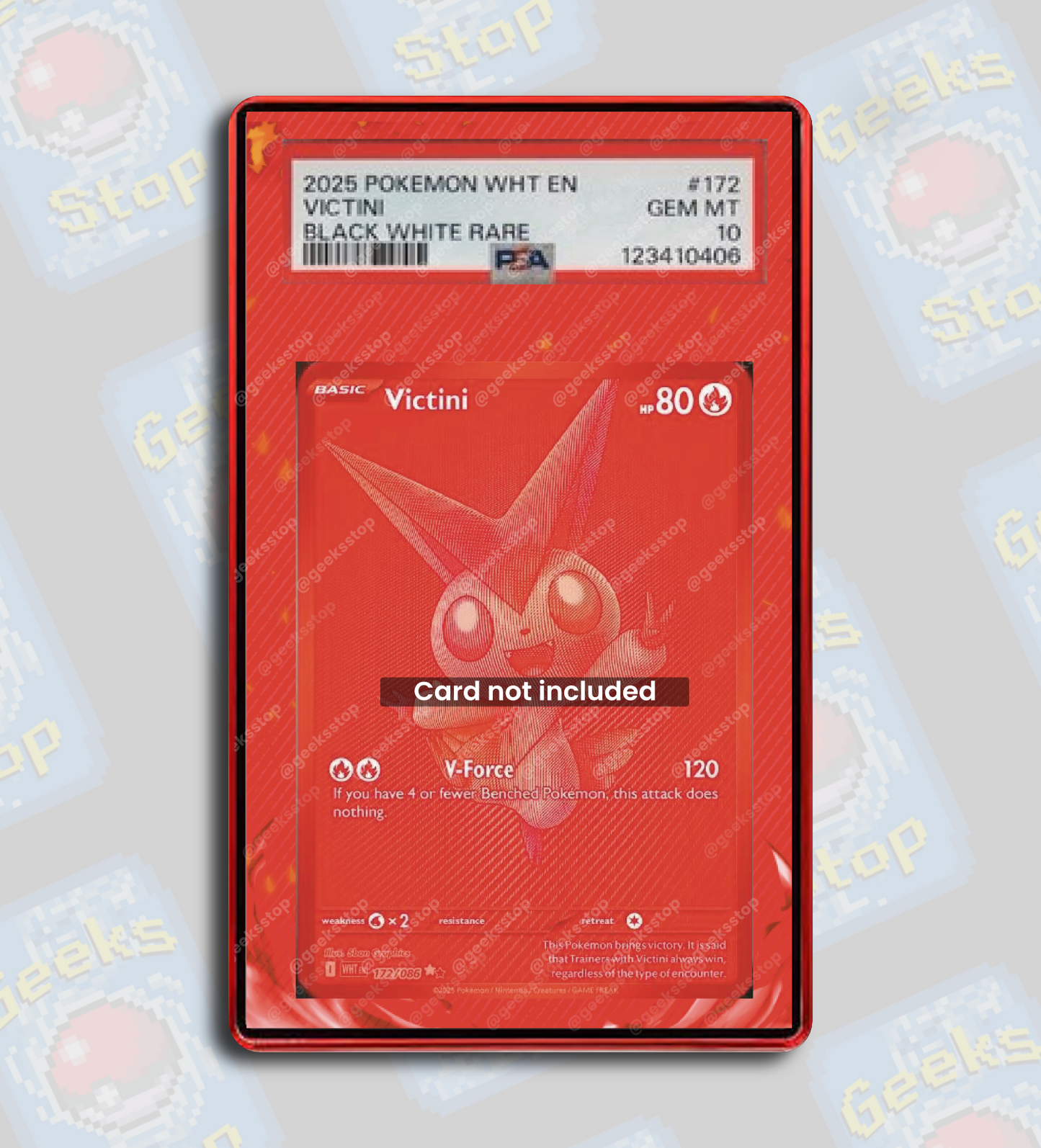 Victini ex BWR PSA TAG Beckett | Extended Art Display Case for Graded Pokemon Card
