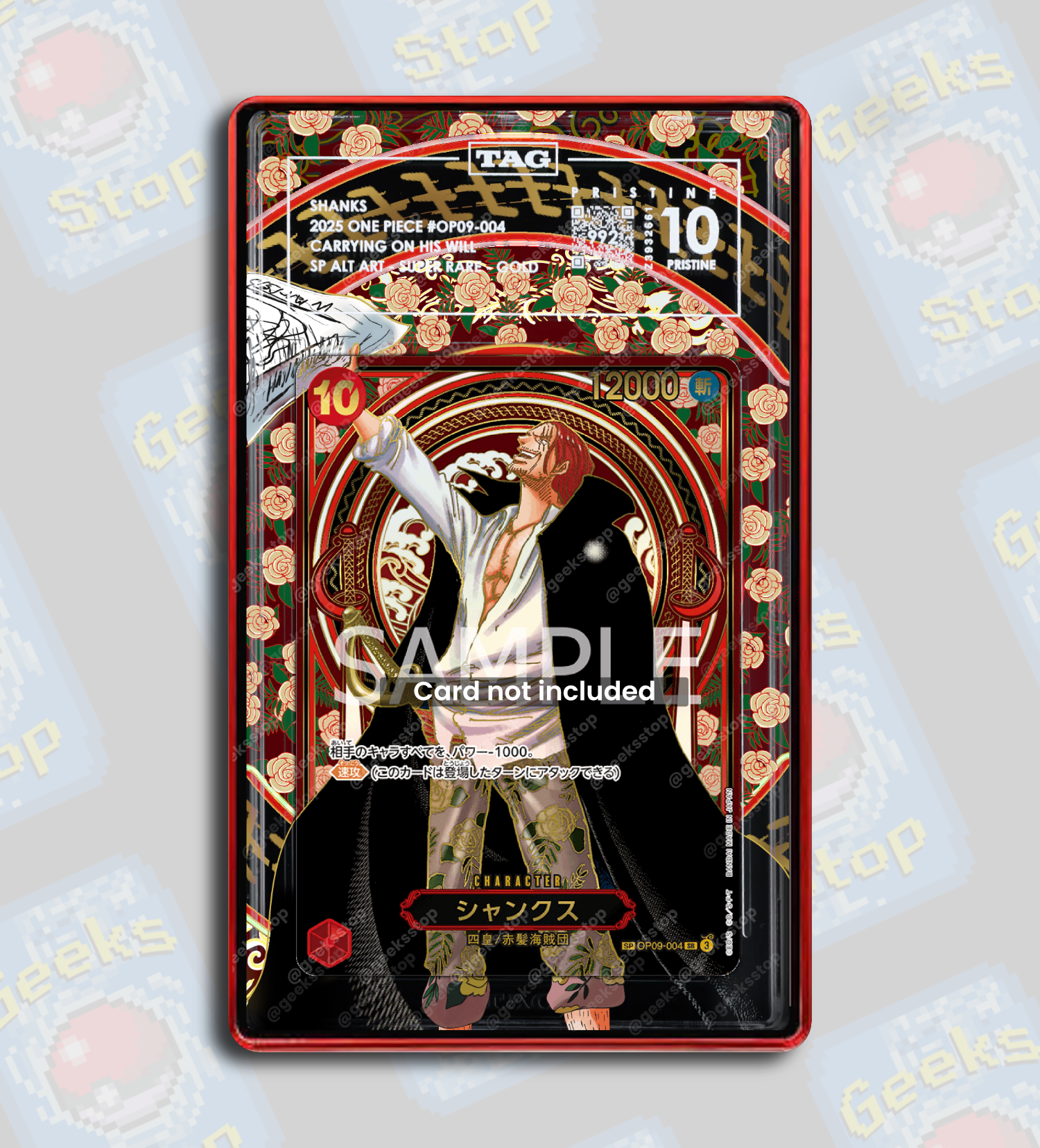 Shanks SP OP13 Gold PSA TAG Beckett | Extended Art Display Case