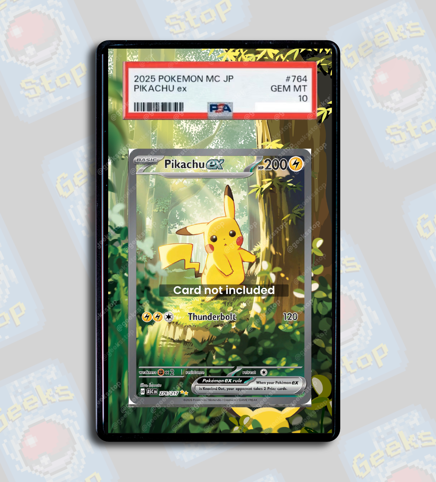 Pikachu ex SAR 276 PSA TAG Beckett | Extended Art Display Case for Gra GeeksStop Pikachu ex SAR 276 PSA TAG Beckett | Extended Art Display Case for Gra GeeksStop