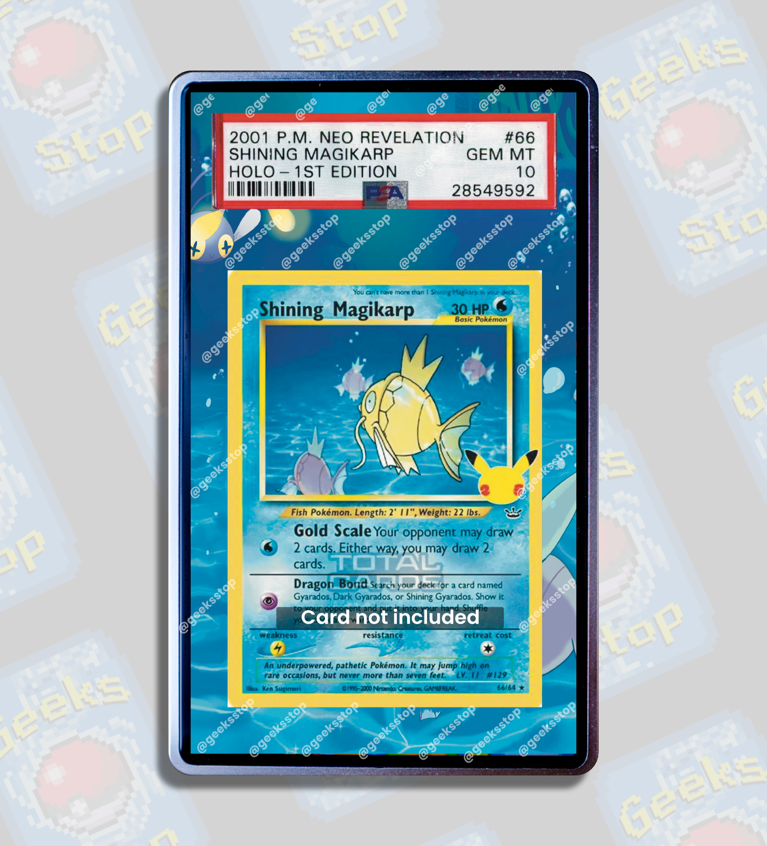 Shining Magikarp PSA CGC Beckett | Extended Art Pokemon Card Display Case