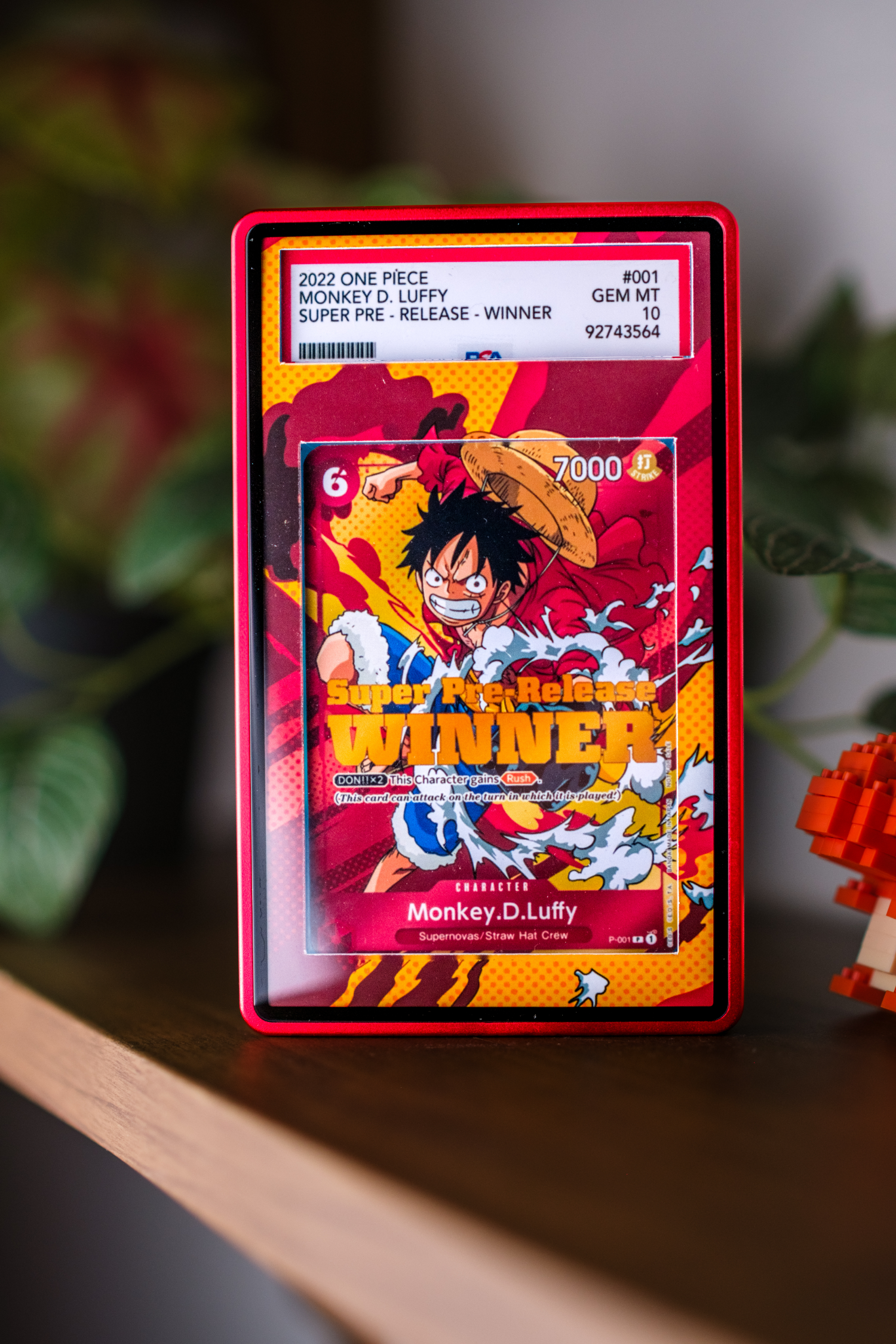 Monkey D Luffy Super Pre-Release Winner PSA CGC Beckett | Display Case Extended Art for One Piece Card