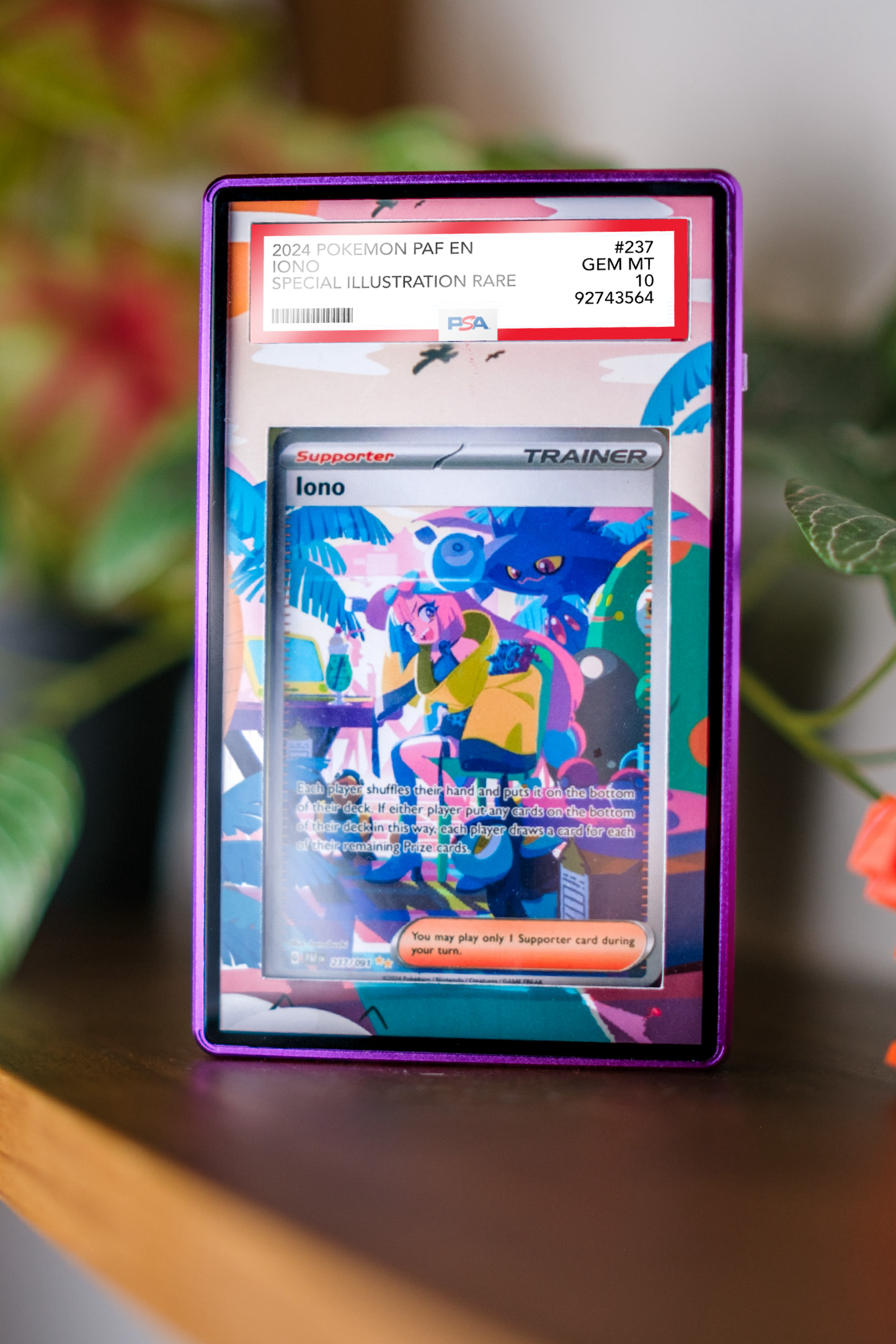 Iono SIR PSA CGC Beckett | Display Case Extended Art for Pokemon Card