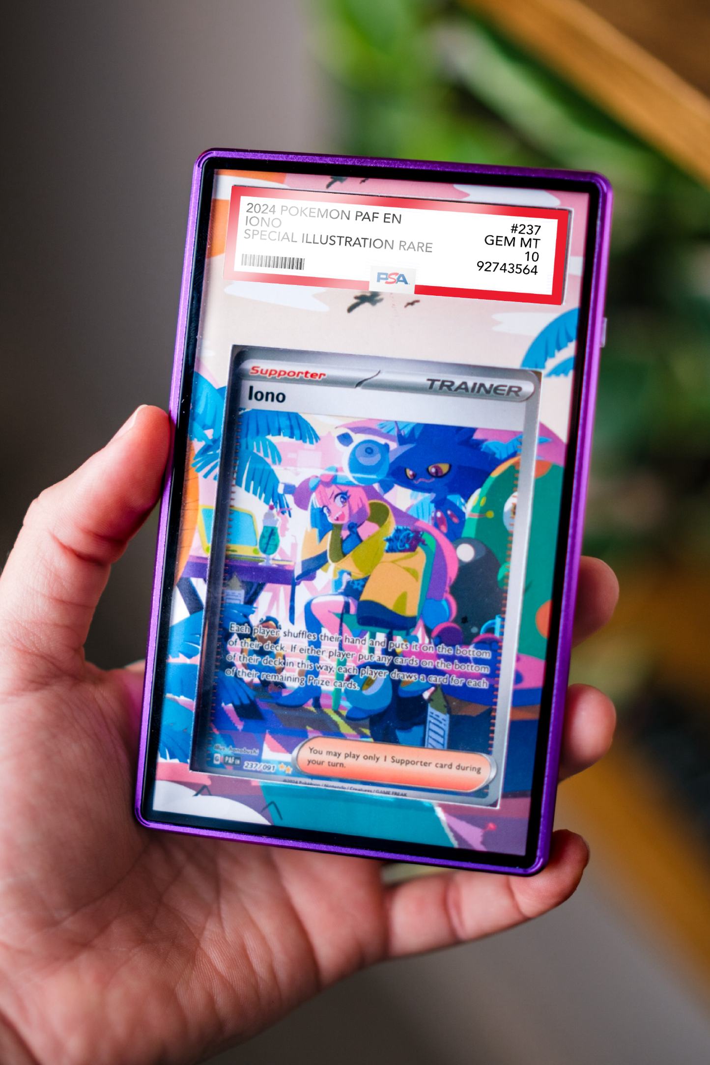 Iono SIR PSA CGC Beckett | Display Case Extended Art for Pokemon Card