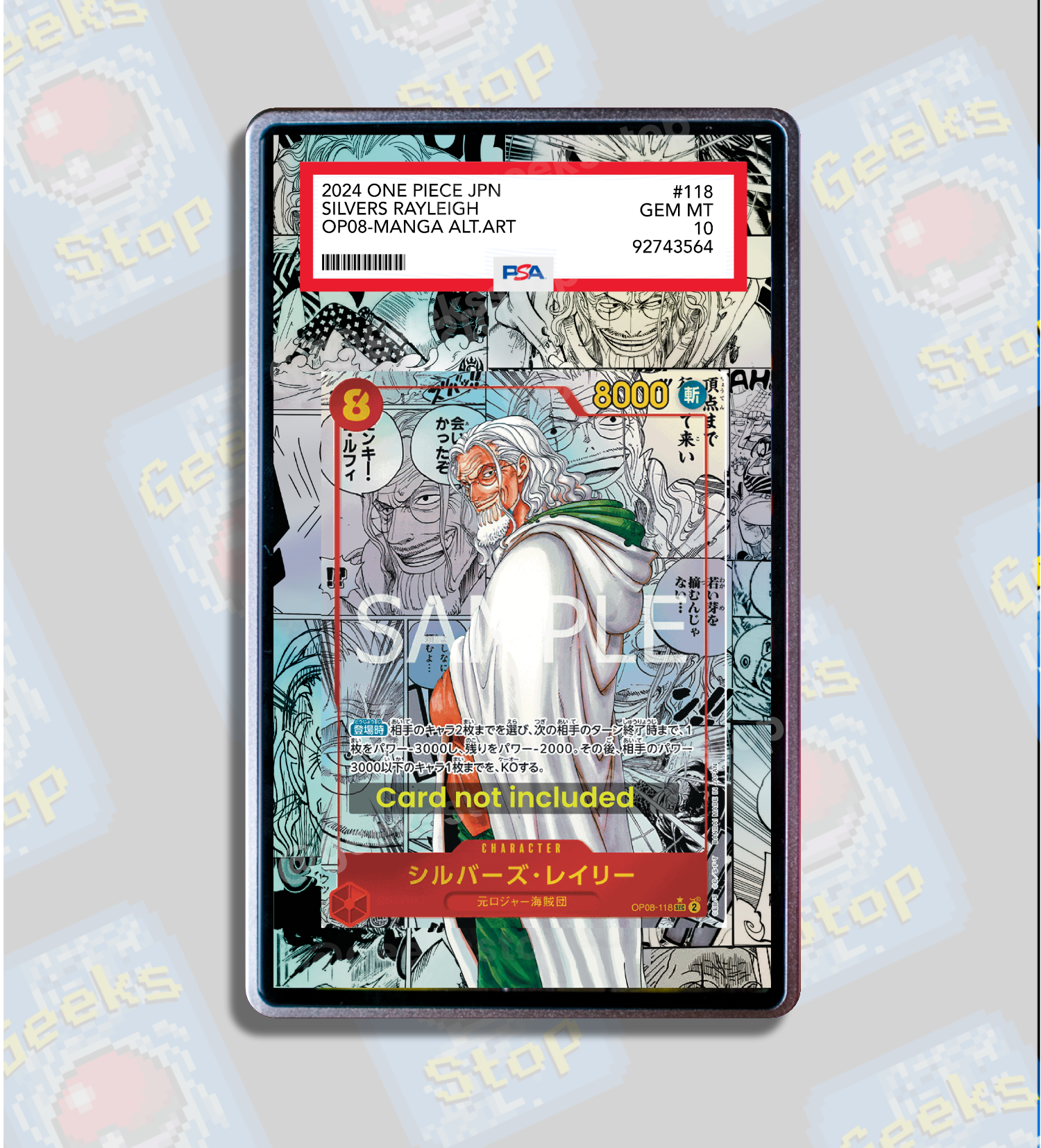 Silvers Rayleigh Manga PSA CGC Beckett | Display Case for One Piece Card