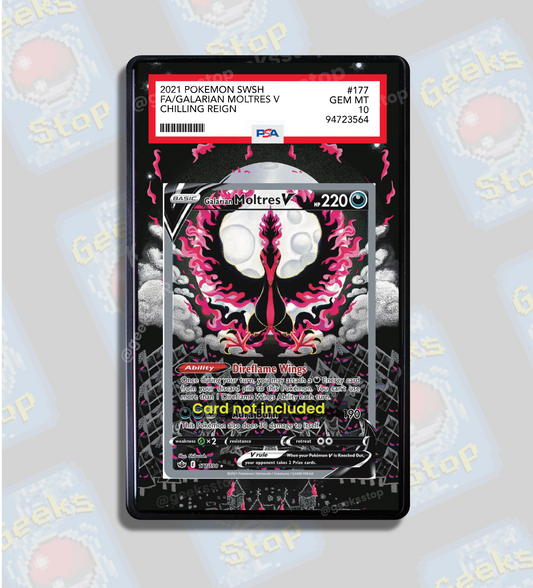 Moltres V Alt Art PSA CGC Beckett | Extended Art Display Case for Pokemon Card