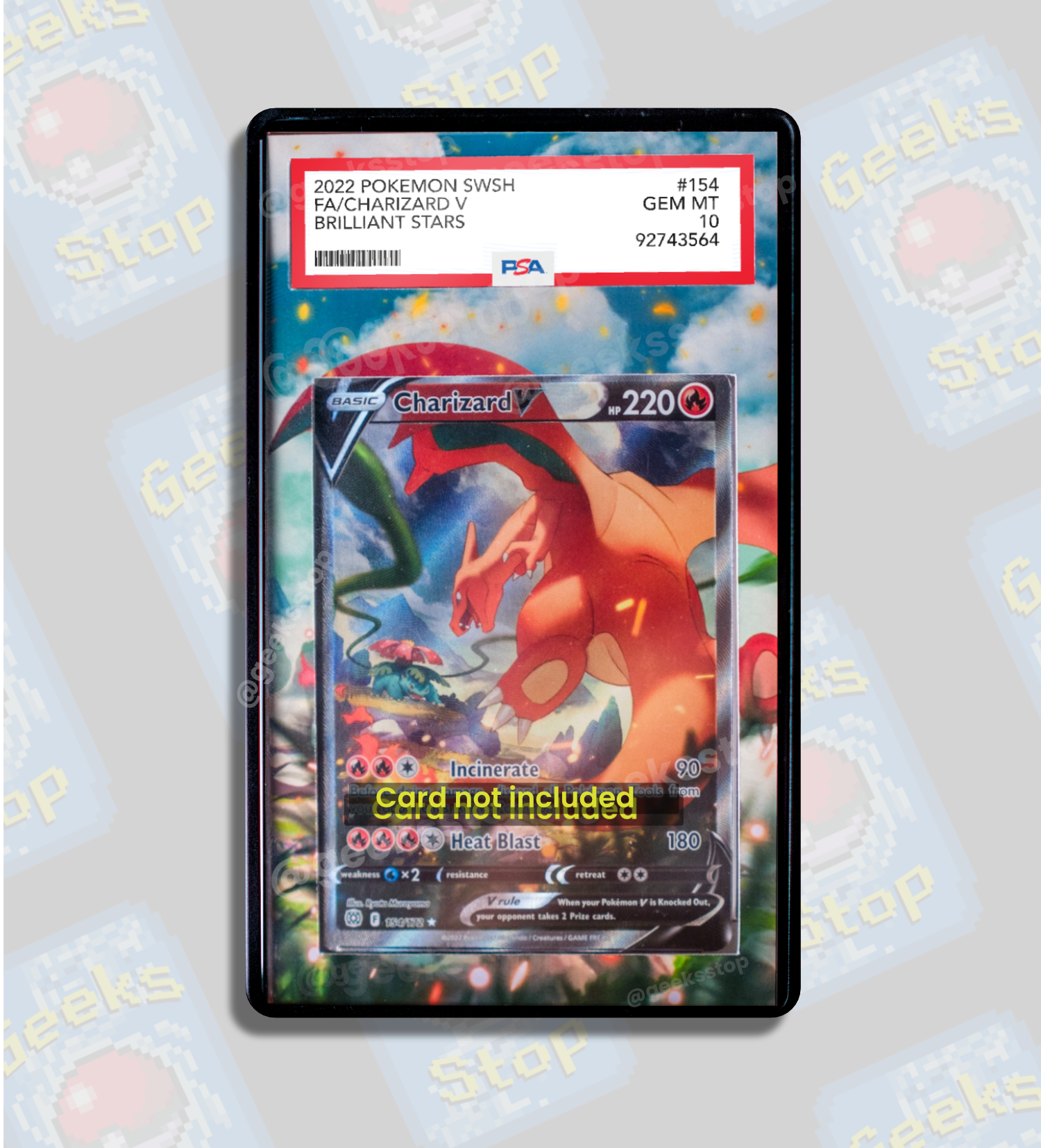 Charizard V Alt Art PSA CGC Beckett | Display Case Extended Art for Pokemon Card