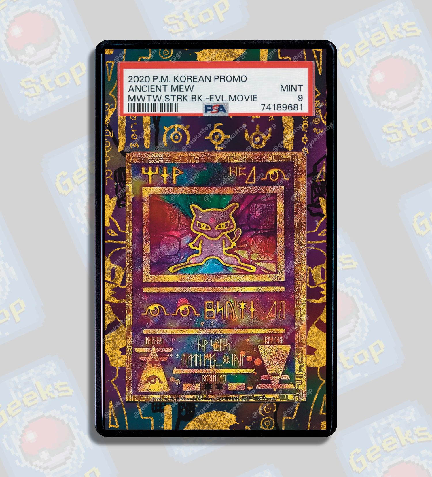 Ancient Mew Promo PSA Beckett CGC | Display Case Extended Art for Poke GeeksStop Ancient Mew Promo PSA Beckett CGC | Display Case Extended Art for Poke GeeksStop