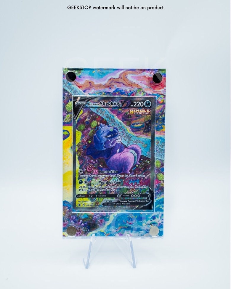 Galarian Slowking V Alternate Art | Card Display Case Extended Art for Pokemon Card