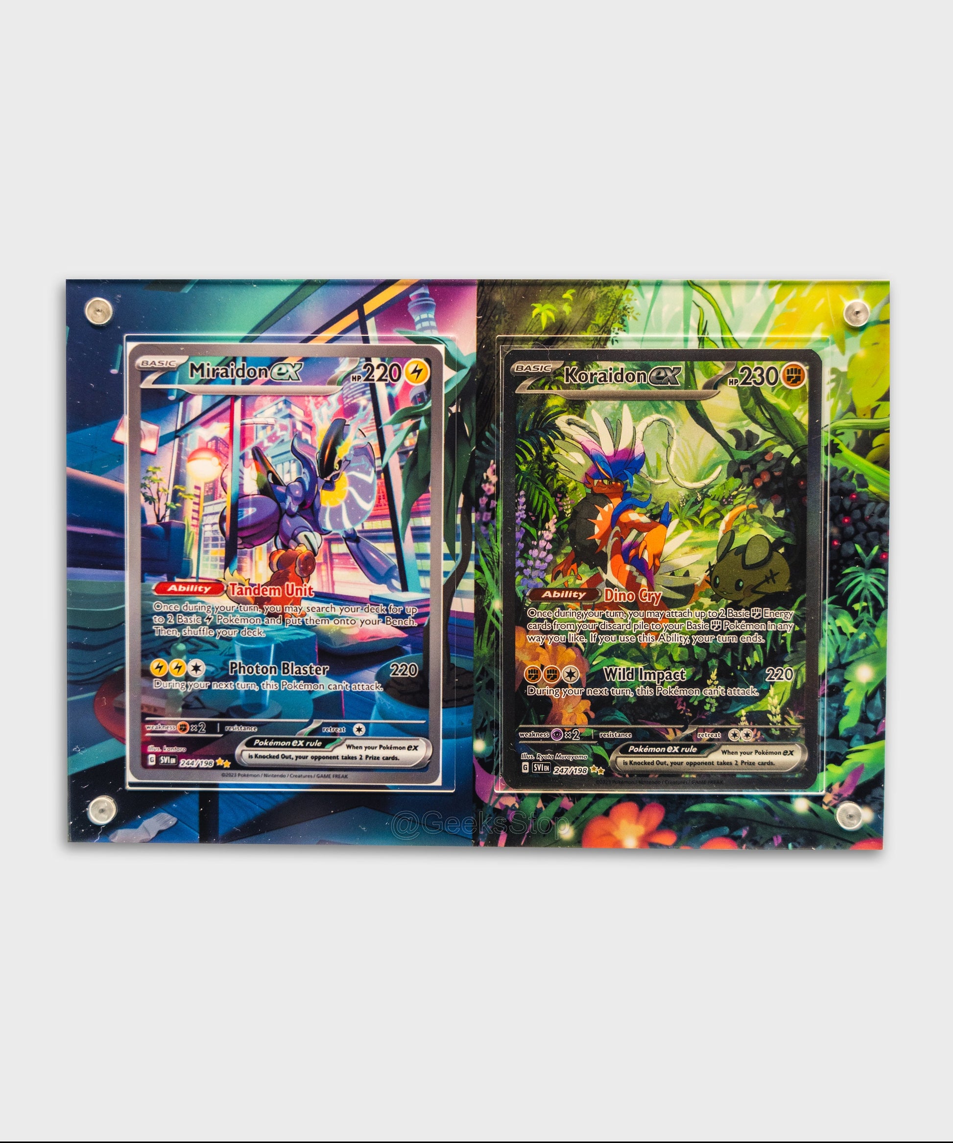 Miraidon x Koraidon ex | Card Display Case Extended Art for Pokemon Card