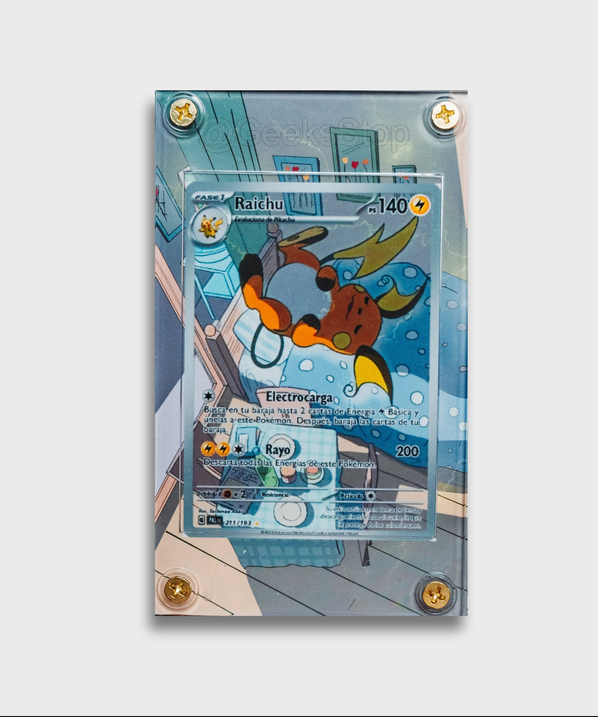 Raichu Illustration Rare | Card Display Case Extended Art for Pokemon Card