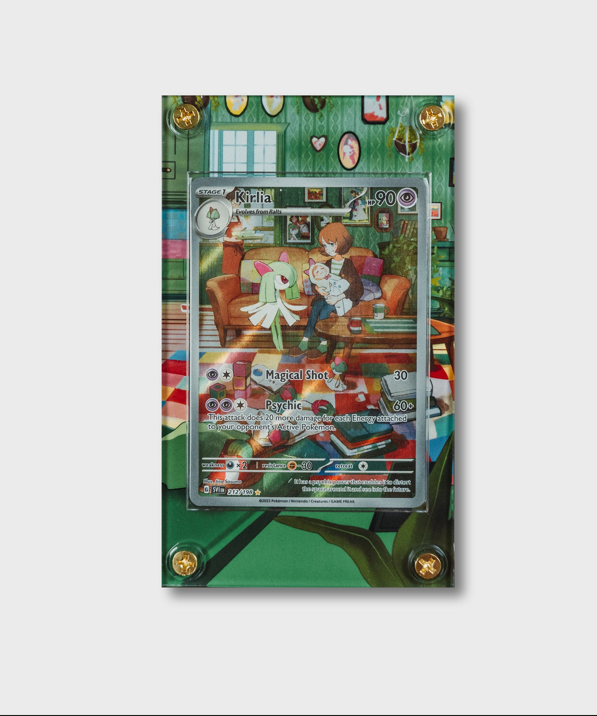 Kirlia AR | Card Display Case Extended Art for Pokemon Card