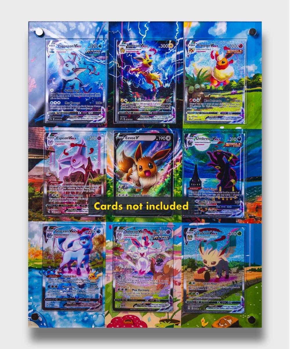 Eeveelutions VMAX | Card Display Case Extended Art for Pokemon Card GeeksStop Eeveelutions VMAX | Card Display Case Extended Art for Pokemon Card GeeksStop